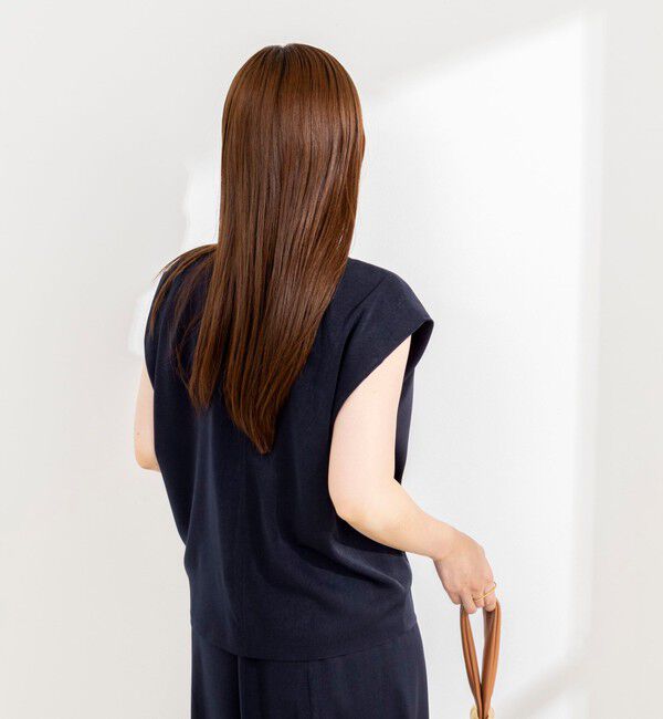 NOLLEY'S sophi「【BECシリーズ】《セットアップ対応》ウォッシャブルピーチサテンフレンチブラウス」|シャツ・ブラウス|