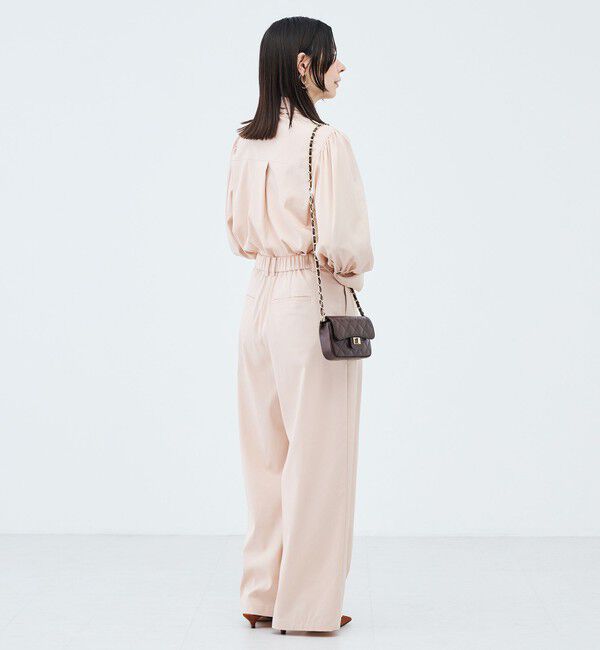 NOLLEY'S sophi「《セットアップ対応》ウォッシャブルバイオツイルタックワイドパンツ」|その他|