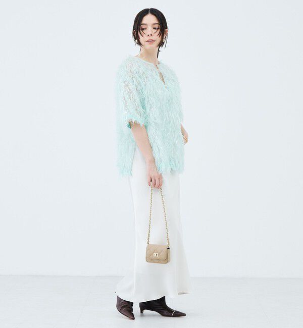NOLLEY'S sophi「ウォッシャブルシアーロングフェザー両前Tブラウス」|シャツ・ブラウス|