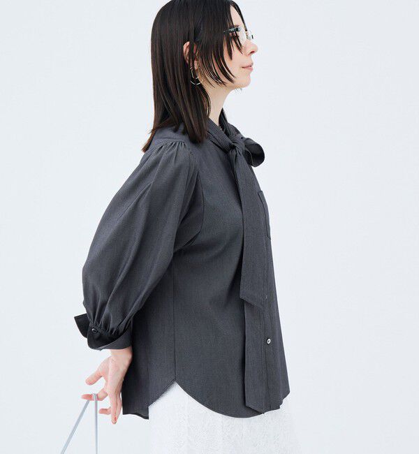 NOLLEY'S sophi「《セットアップ対応》ウォッシャブルバイオツイルボウタイブラウス」|シャツ・ブラウス|