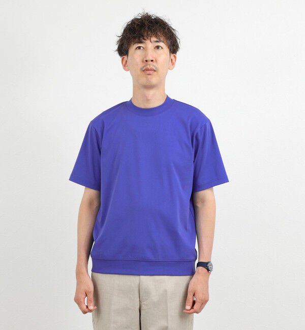 NOLLEY'S goodman「《ビジカジ対応》超長綿ハイゲージポンチ クルーネックドレスTシャツ」|Tシャツ・カットソー|