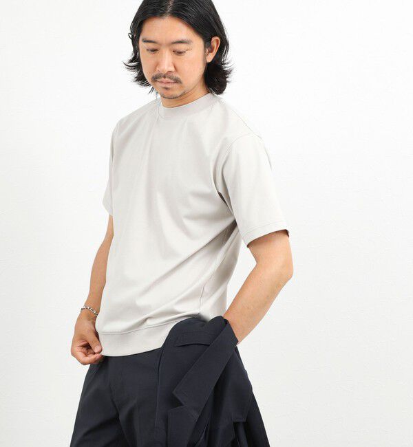 NOLLEY'S goodman「《ビジカジ対応》超長綿ハイゲージポンチ クルーネックドレスTシャツ」|Tシャツ・カットソー|