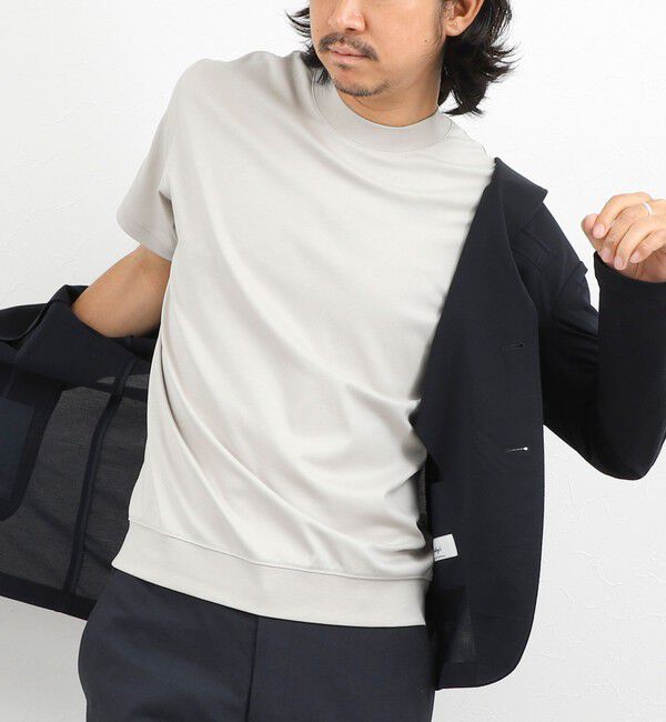 NOLLEY'S goodman「《ビジカジ対応》超長綿ハイゲージポンチ クルーネックドレスTシャツ」|Tシャツ・カットソー|