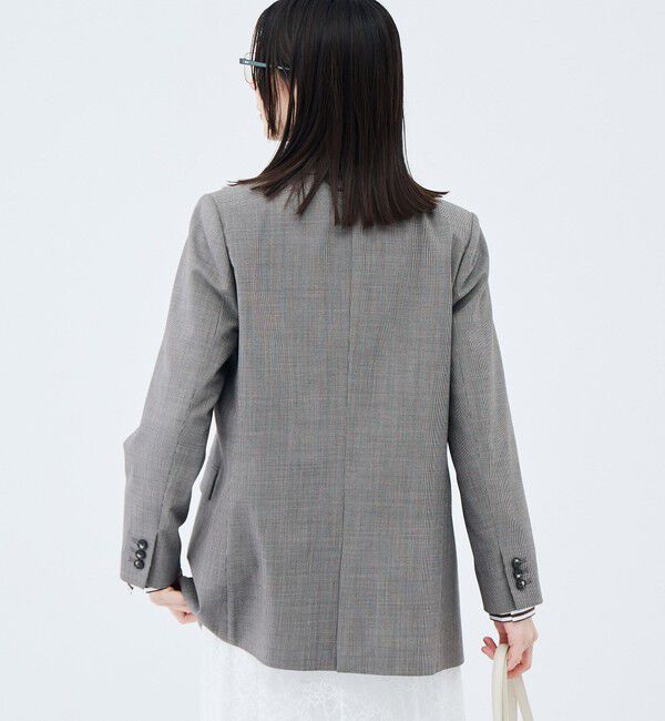 NOLLEY'S sophi「《防シワ/紫外線防止》ウォッシャブルピンチェック/ストライプジャケット」|テーラードジャケット|