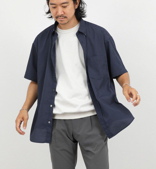 NOLLEY'S goodman「DotAir ドットエアー半袖B.D. ボタンダウンシャツ 通気性/UVカット 26SS」|シャツ・ブラウス|