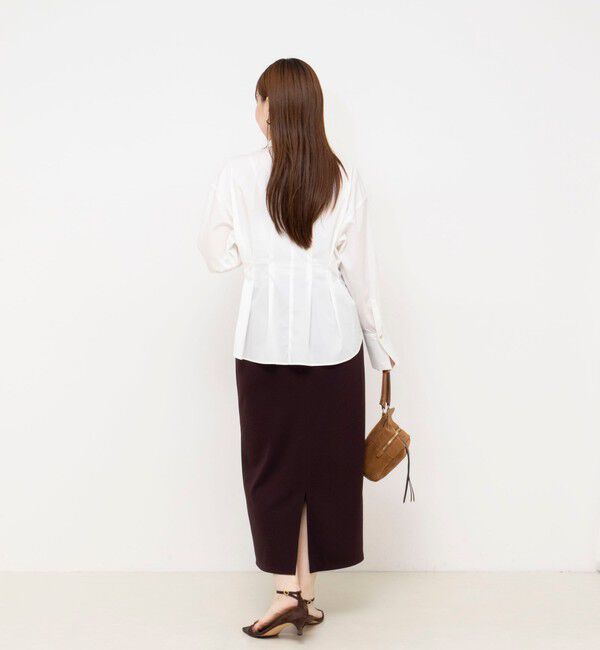 NOLLEY'S sophi「【BECシリーズ】《セットアップ対応》ウォッシャブルライトダンボールジョーゼット2WAYタイトスカート」|タイト|