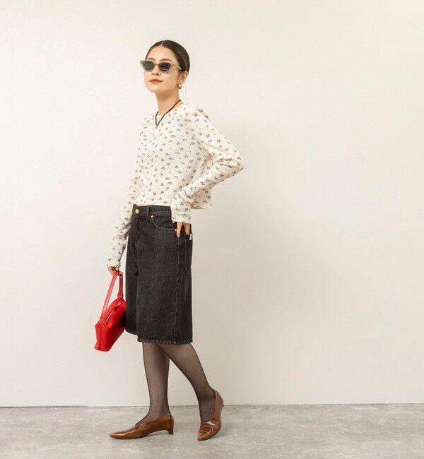 MAQWEL「【MAQWEL/マクウェル】Flower Waffleショルダーパッドプルオーバー」|Tシャツ・カットソー|