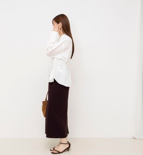 NOLLEY'S sophi「【一部WEB限定カラー】ウォッシャブルウエストタックストレッチシャツ」|シャツ・ブラウス|