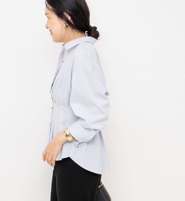 NOLLEY'S sophi「【一部WEB限定カラー】ウォッシャブルウエストタックストレッチシャツ」|シャツ・ブラウス|