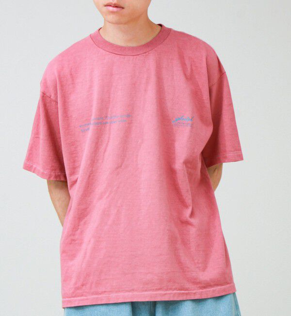 GLOSTER「【SCREEN STARS/スクリーンスターズ】杢ボディ染め 配色ロゴ クルーネックカラーＴシャツ」|Tシャツ・カットソー|オレンジ