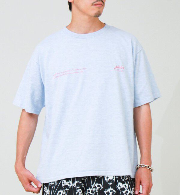 GLOSTER「【SCREEN STARS/スクリーンスターズ】杢ボディ染め 配色ロゴ クルーネックカラーＴシャツ」|Tシャツ・カットソー|