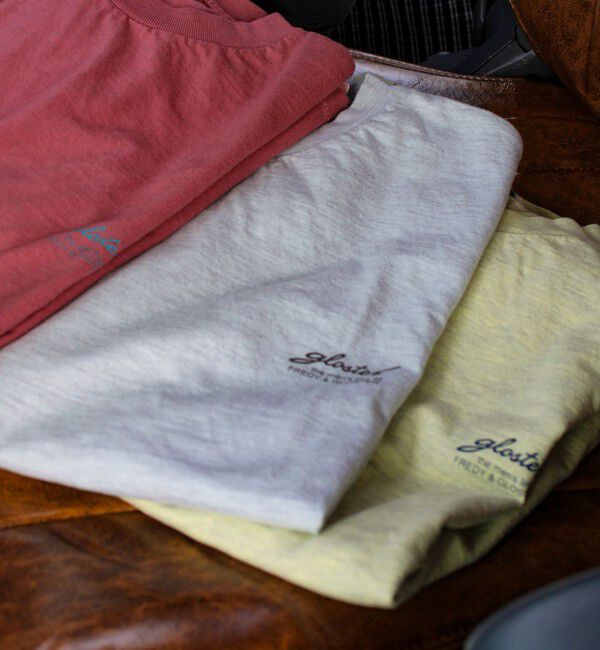 GLOSTER「【SCREEN STARS/スクリーンスターズ】杢ボディ染め 配色ロゴ クルーネックカラーＴシャツ」|Tシャツ・カットソー|