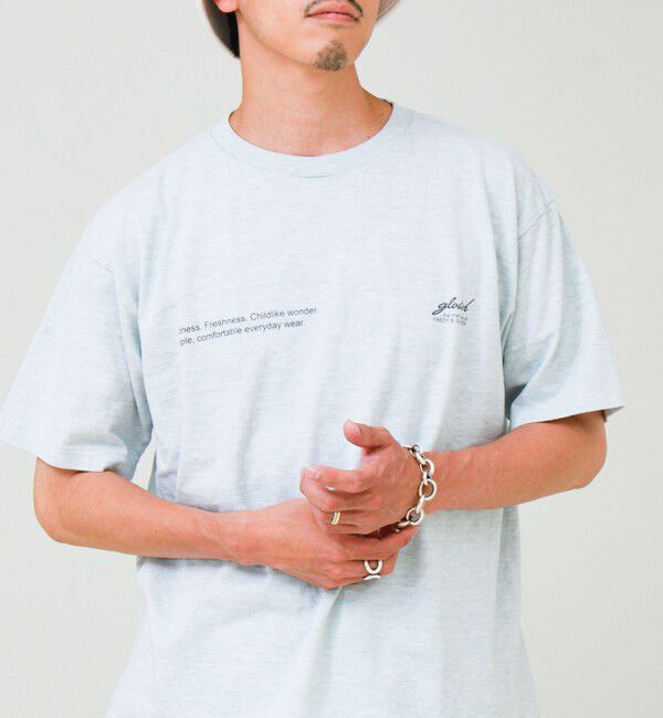 GLOSTER「【SCREEN STARS/スクリーンスターズ】杢ボディ染め 配色ロゴ クルーネックカラーＴシャツ」|Tシャツ・カットソー|