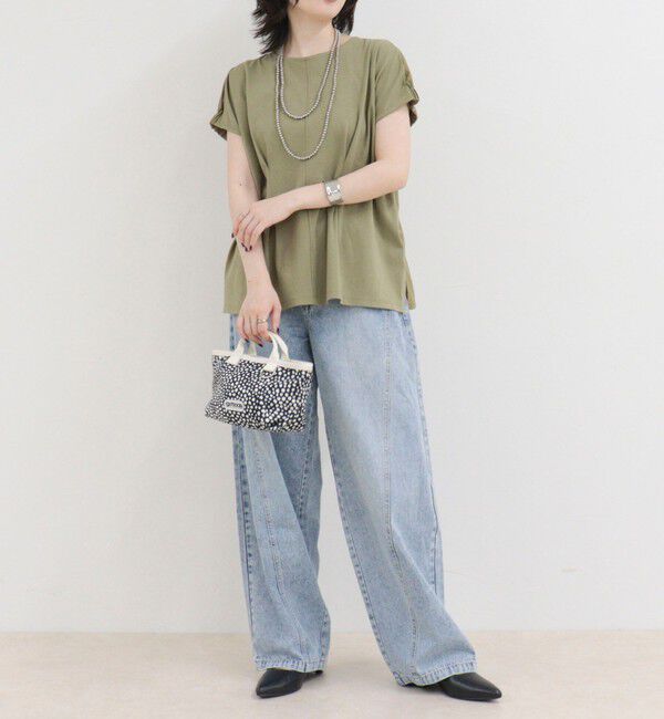 fredy emue「ウエストタックフレンチカットソーブラウス」|Tシャツ・カットソー|