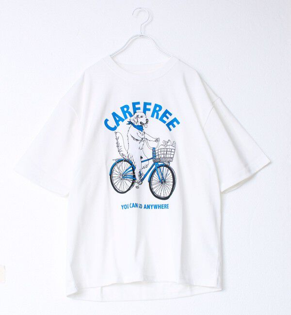 FREDY MAC「【FREDYMAC/フレディマック】度詰め天竺CAT&DOGチャリTEE」|Tシャツ・カットソー|ホワイト系3
