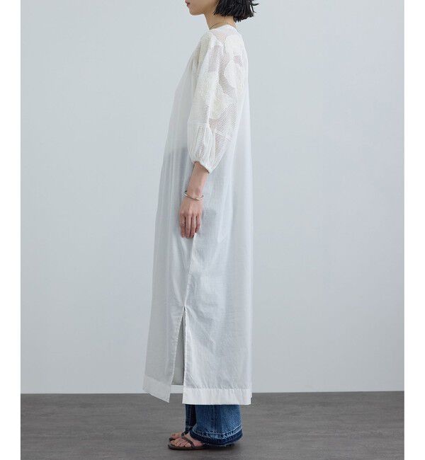 SALON adam et rope'「【WEB限定】ネット刺繍レースワンピース」|ワンピース|