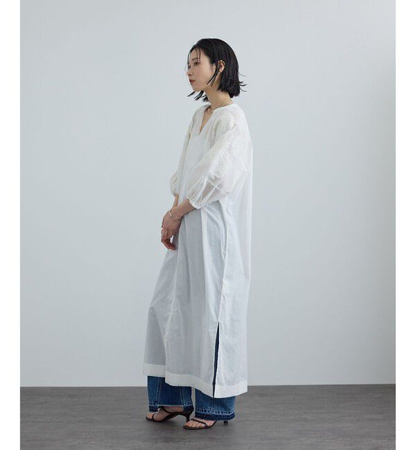 SALON adam et rope'「【WEB限定】ネット刺繍レースワンピース」|ワンピース|