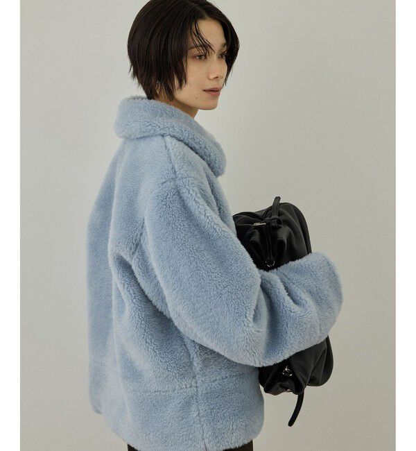 SALON adam et rope'「【WEB限定】スタンドカラージップアップボアブルゾン / 軽量」|ブルゾン・スタジャン|