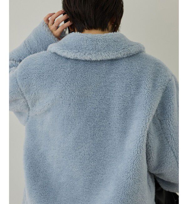 SALON adam et rope'「【WEB限定】スタンドカラージップアップボアブルゾン / 軽量」|ブルゾン・スタジャン|