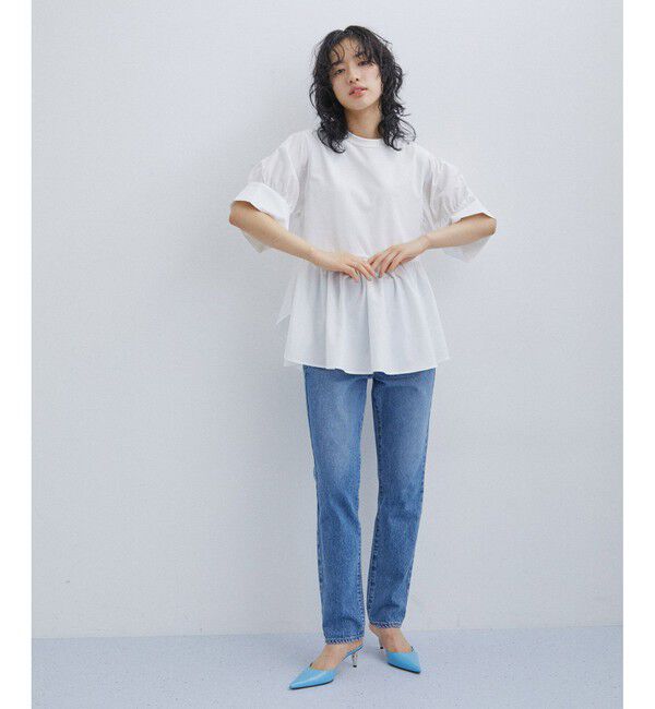 ADAM ET ROPE'「【新色追加】・【サステナブル】バウンスカフスプルオーバー」|Tシャツ・カットソー|