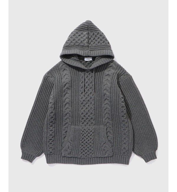 ADAM ET ROPE'「【WEB限定】ボリュームケーブル ニット パーカー / ロングシーズン着用可能 / 超軽量 / ユニセックス」|パーカー|