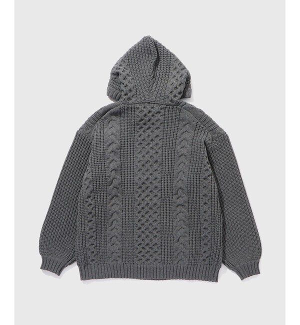 ADAM ET ROPE'「【WEB限定】ボリュームケーブル ニット パーカー / ロングシーズン着用可能 / 超軽量 / ユニセックス」|パーカー|