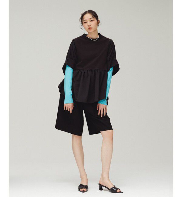 ADAM ET ROPE'「【サステナブル】・【定番】バウンスカフスプルオーバー/接触冷感/UVカット」|Tシャツ・カットソー|