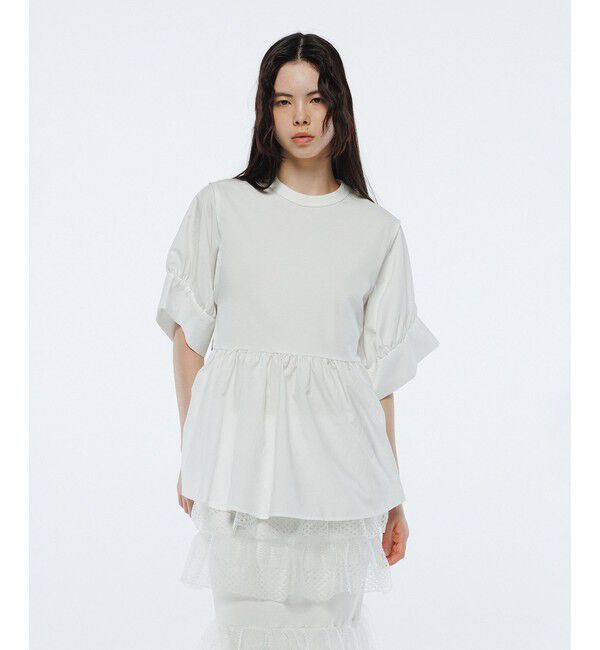 ADAM ET ROPE'「【サステナブル】・【定番】バウンスカフスプルオーバー/接触冷感/UVカット」|Tシャツ・カットソー|