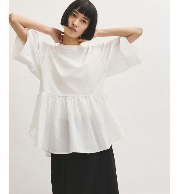 ADAM ET ROPE'「【サステナブル】・【定番】バウンスカフスプルオーバー/接触冷感/UVカット」|Tシャツ・カットソー|