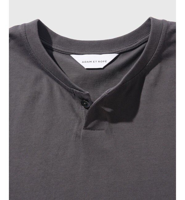 ADAM ET ROPE'「スムースコットン ヘンリーネック」|Tシャツ・カットソー|