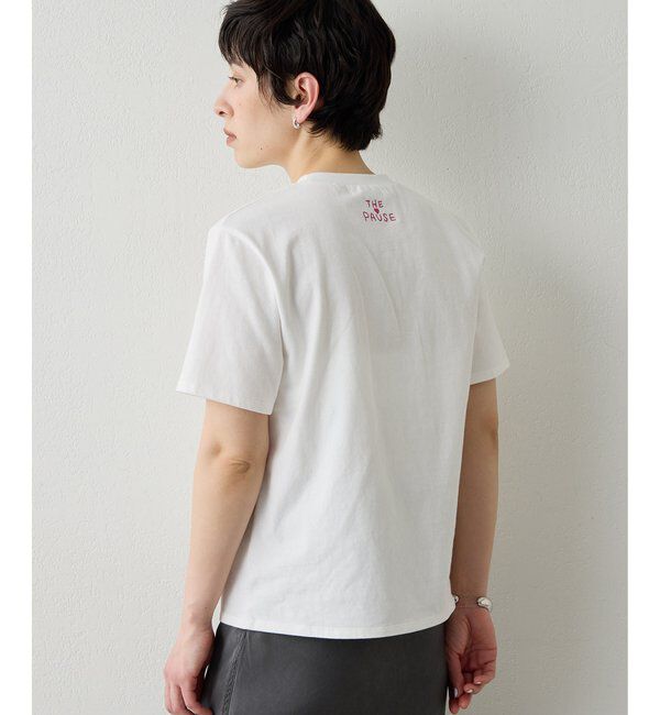 THE PAUSE「【THE PAUSE】シシュウTシャツ」|Tシャツ・カットソー|