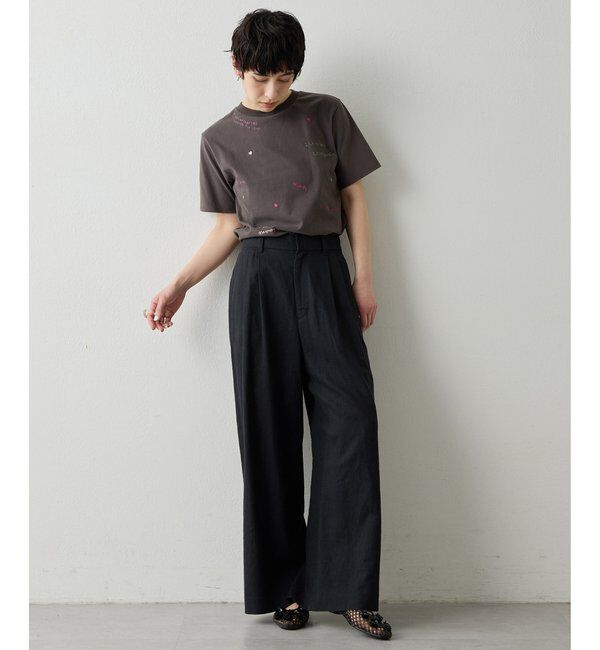 THE PAUSE「【THE PAUSE】シシュウTシャツ」|Tシャツ・カットソー|