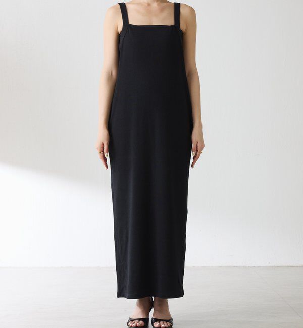  「【撥水/リバイバル/高身長サイズ】カットリブキャミワンピース」|ワンピース|