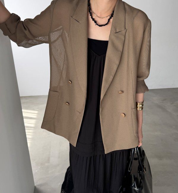  「メッシュダブルジャケット」|テーラードジャケット|