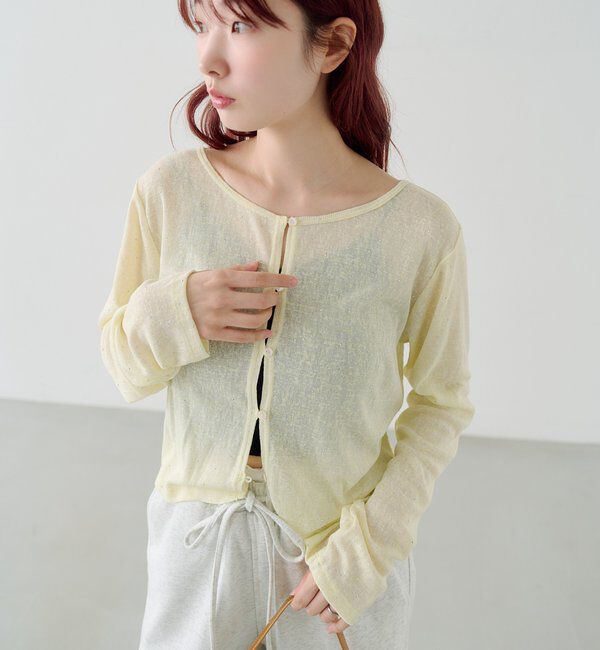  「【新色追加/前後2WAY】ラインストーンシアーカットソー　　」|Tシャツ・カットソー|
