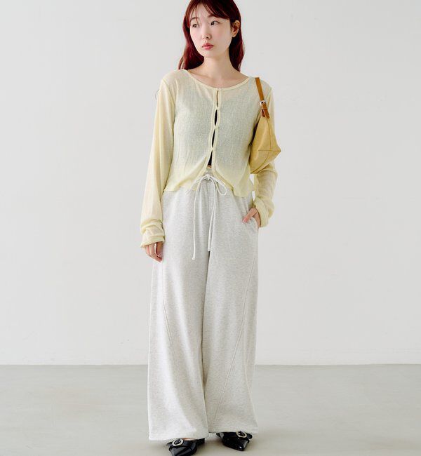  「【新色追加/前後2WAY】ラインストーンシアーカットソー　　」|Tシャツ・カットソー|