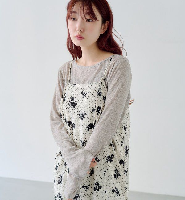 「【新色追加/前後2WAY】ラインストーンシアーカットソー　　」|Tシャツ・カットソー|