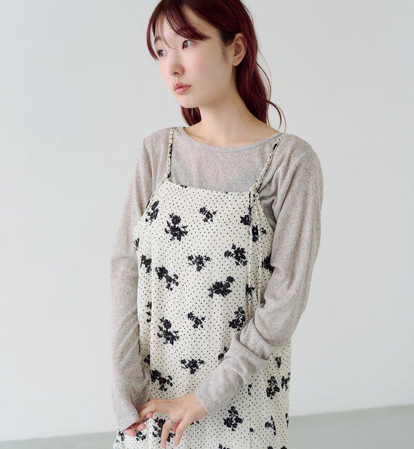  「【新色追加/前後2WAY】ラインストーンシアーカットソー　　」|Tシャツ・カットソー|