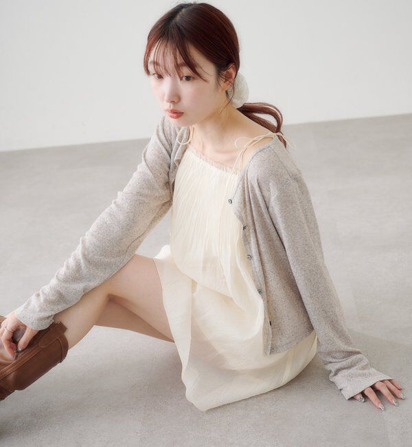  「【新色追加/前後2WAY】ラインストーンシアーカットソー　　」|Tシャツ・カットソー|