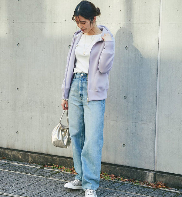  「スポンジダンボールZIPパーカーカットソー」|パーカー|