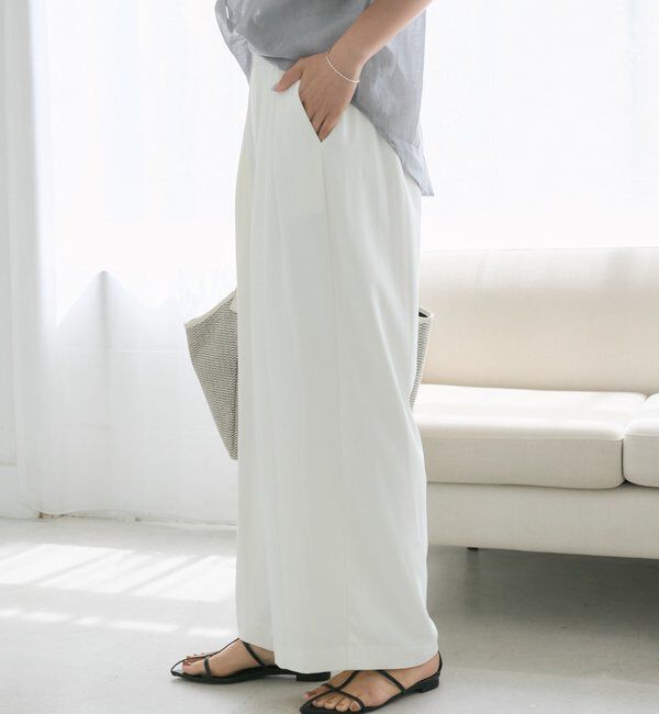 「【WEB限定TMサイズ登場/4サイズ展開】タックワイドスラックス」|チノ|