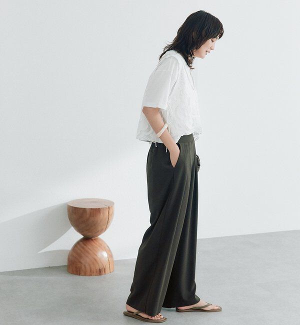  「【WEB限定TMサイズ登場/4サイズ展開】タックワイドスラックス」|チノ|
