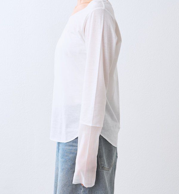  「チュールキリカエカットソー」|Tシャツ・カットソー|