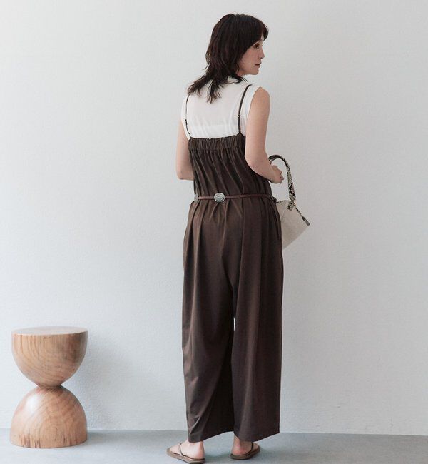  「【上品な光沢が目を引く】シャイニーノースリTee」|キャミソール|