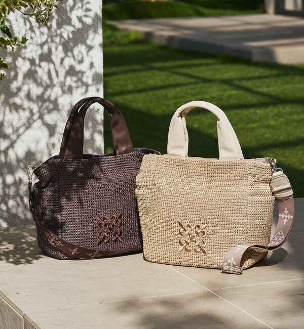  「【Souffle TOTE】ナイロンラフィア2WAYトートバッグ」|トートバッグ|