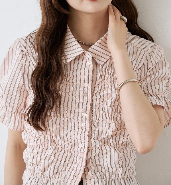  「シャーリングシェイプシャツ」|シャツ・ブラウス|