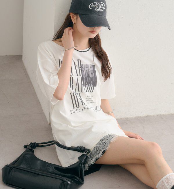  「ダメージロゴTシャツ」|Tシャツ・カットソー|