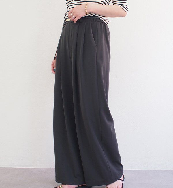  「ジャージータックワイドパンツ」|チノ|