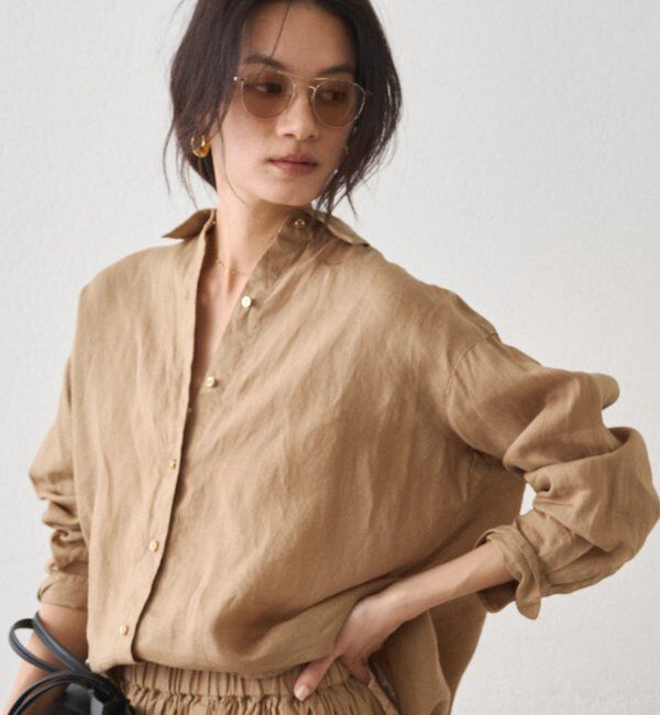  「《累計販売2万枚/名品アイテム》リネンバックタイシャツ」|シャツ・ブラウス|