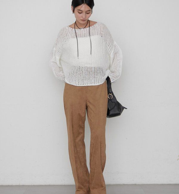  「≪好評につき再登場/洗える≫【earthy_/アーシー】シアーハンドライクニット」|ニット・セーター|
